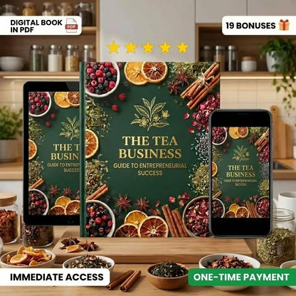BUNDLE 20x1 THE TEA BUSINESS: Main Guide + 250 Signature Recipes + 19 Bonus Gifts🎁